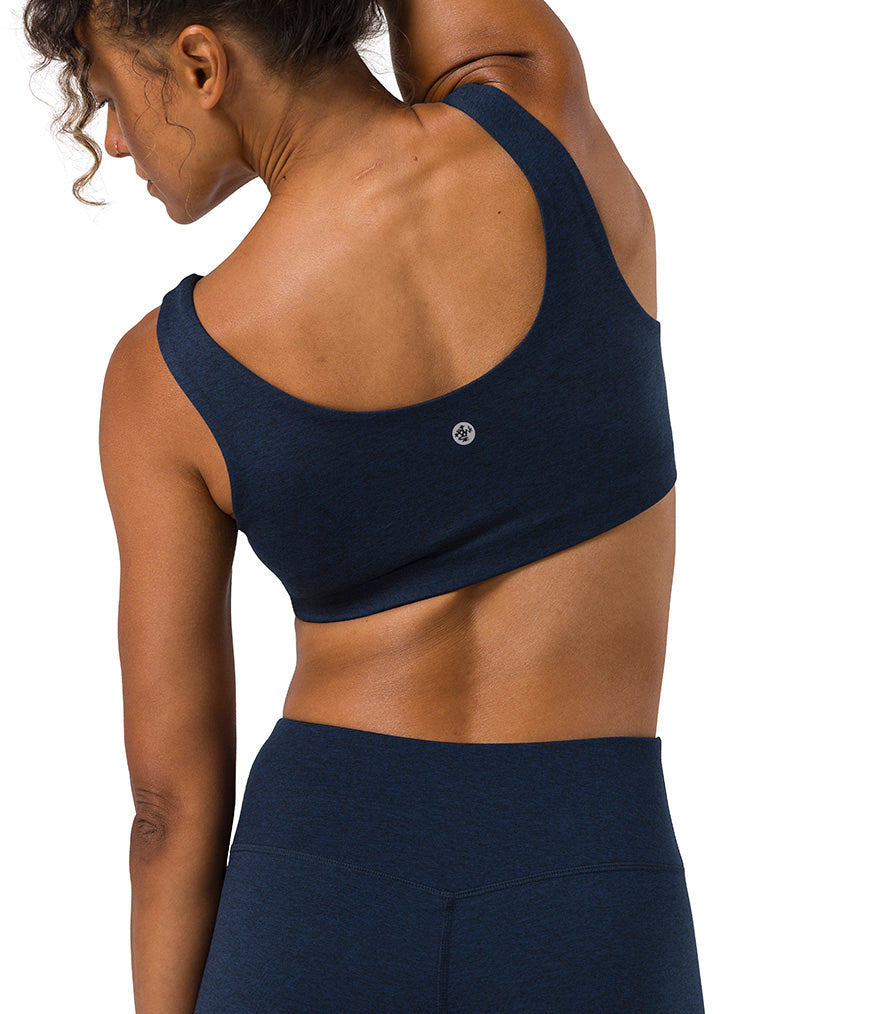 Dhara Bra - Midnight Heather - Rear View - Gallery Image 2 | Manduka | Manduka NZ
