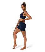 Dhara Bra - Midnight Heather - Side View - Gallery Image 5 | Manduka | Manduka NZ