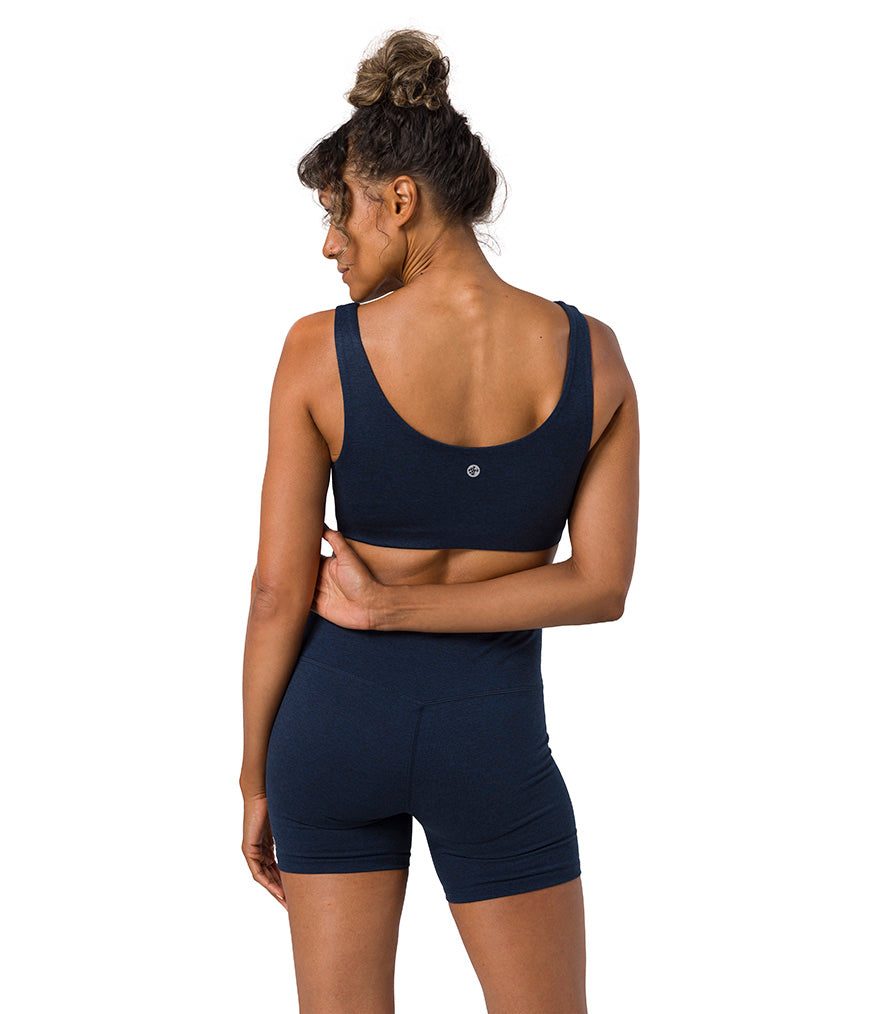 Dhara Bra - Midnight Heather - Rear View - Gallery Image 9 | Manduka | Manduka NZ