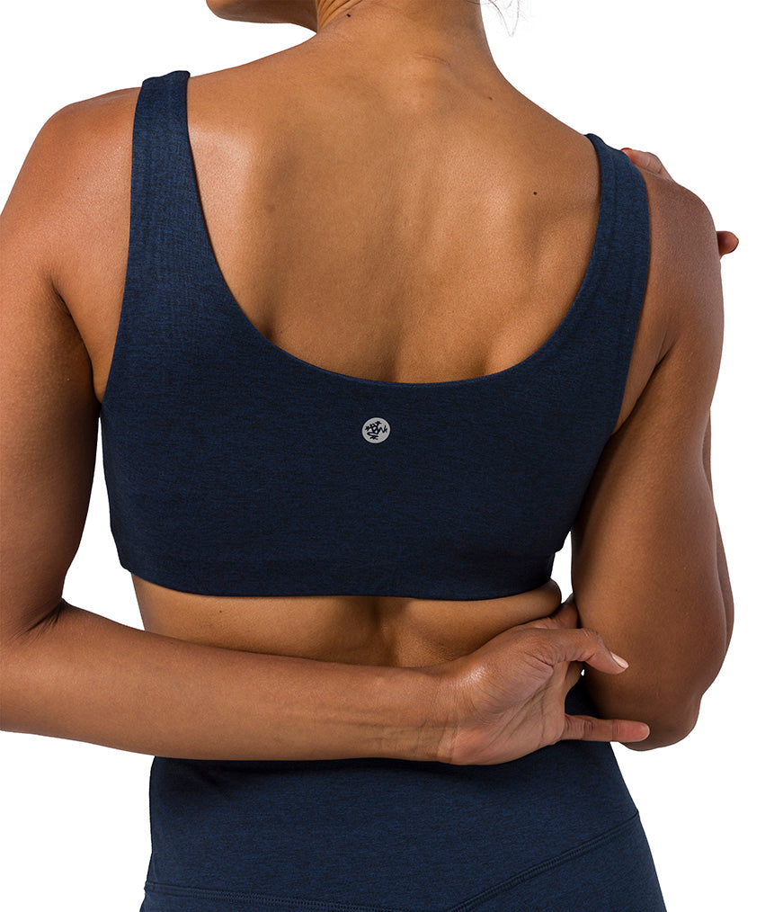 Dhara Bra - Midnight Heather - Rear View - Gallery Image 10 | Manduka | Manduka NZ