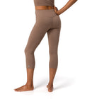 Dhara Capri Legging - Lion Mane Heather - Rear View - Gallery Image 6 | Manduka | Manduka NZ