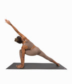 Dhara Capri Legging - Lions Mane Heather - model in asana on PRO Yoga Mat - Gallery Image 8 | Manduka | Manduka NZ