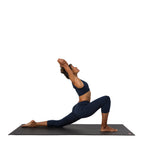 Dhara Capri Legging - Midnight Heather - model in asana on PRO Yoga Mat - Gallery Image 5 | Manduka | Manduka NZ