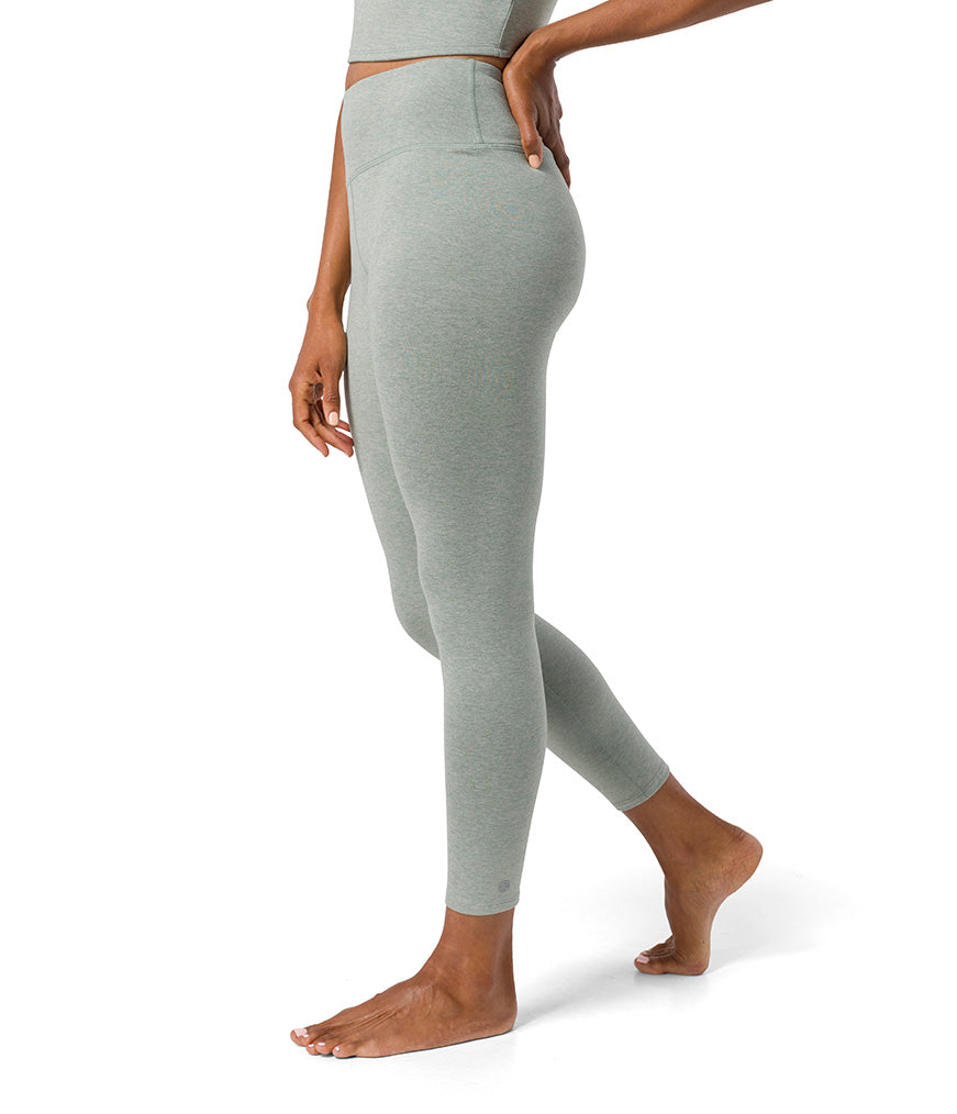 Dhara Legging - Avian Heather - Side View - Gallery Image 1 | Manduka | Manduka NZ