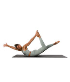 Dhara Legging - Avian Heather - model in asana on PRO Yoga Mat - Gallery Image 6 | Manduka | Manduka NZ