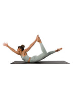 Dhara Legging - Avian Heather - model in asana on PRO Yoga Mat - Gallery Image 7 | Manduka | Manduka NZ