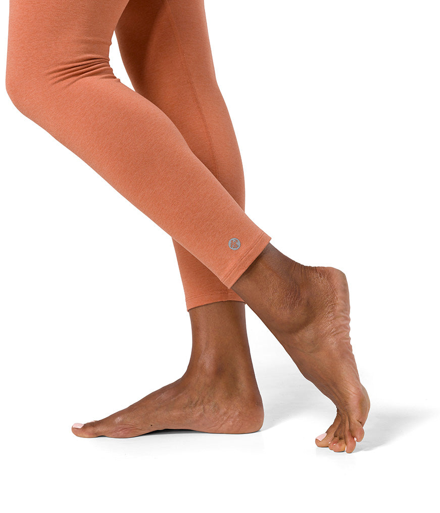 Dhara Legging - Clay Heather - Ankle View - Gallery Image 1 | Manduka | Manduka NZ