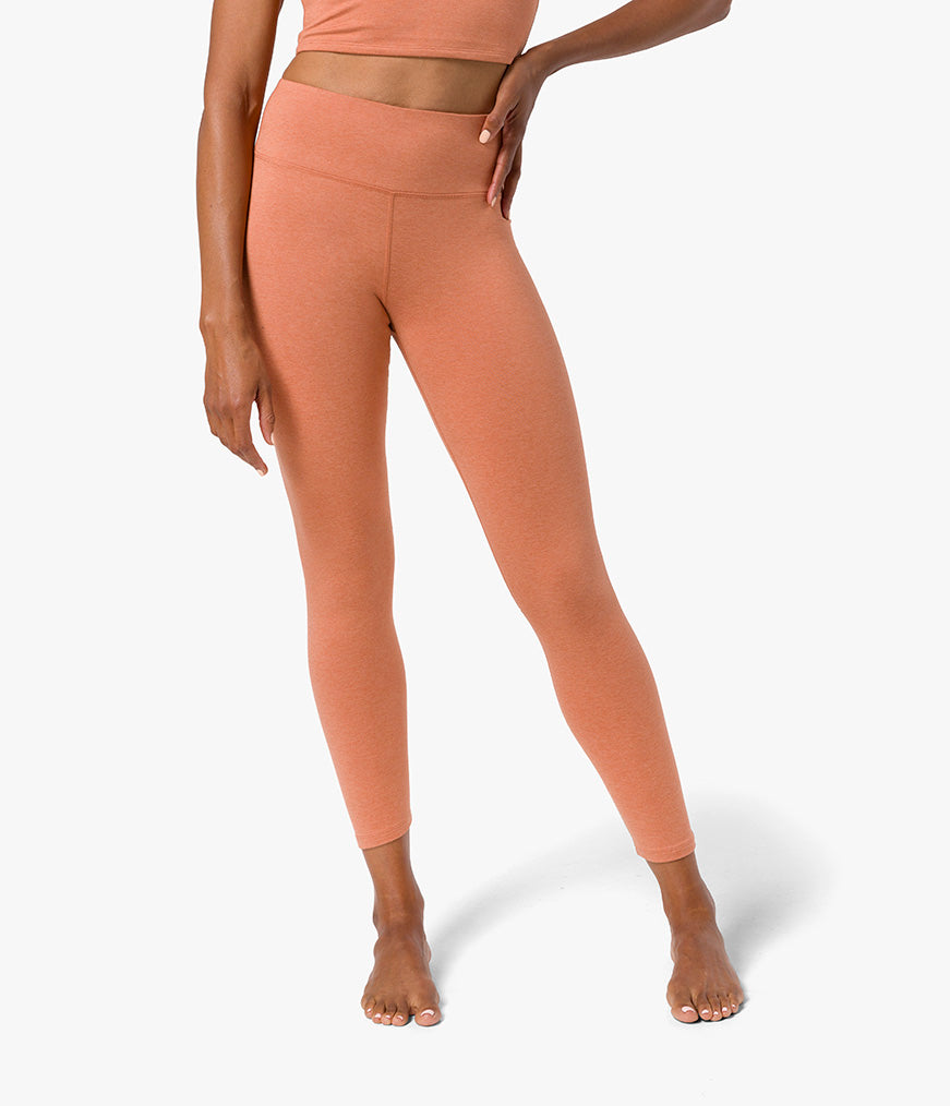 Dhara Legging - Clay Heather - Front View - Gallery Image 2 | Manduka | Manduka NZ