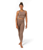 Dhara Legging - Lions Mane Heather - Front View - Gallery Image 1 | Manduka | Manduka NZ