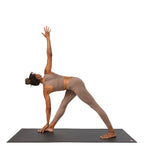 Dhara Legging - Lions Mane Heather - model in asana on PRO Yoga Mat - Gallery Image 9 | Manduka | Manduka NZ