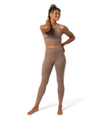 Dhara Legging - Lions Mane Heather - Front View - Gallery Image 3 | Manduka | Manduka NZ