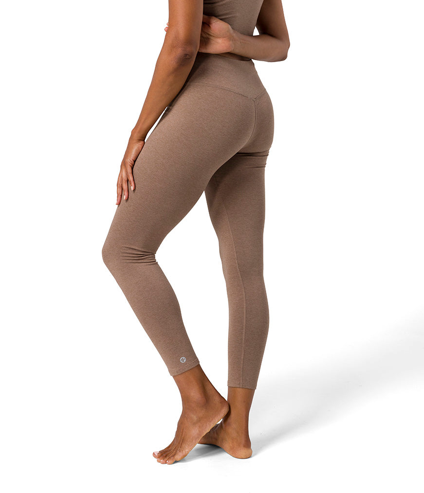 Dhara Legging - Lions Mane Heather - Side View - Gallery Image 5 | Manduka | Manduka NZ