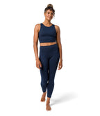 Dhara Legging - Midnight Heather - Front View - Gallery Image 2 | Manduka | Manduka NZ