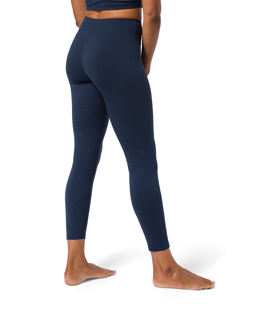 Dhara Legging - Midnight Heather - Rear View - Gallery Image 4 | Manduka | Manduka NZ