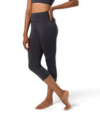 Dhara Capri Legging - Phantom - Side View - Gallery Image 4 | Manduka | Manduka NZ