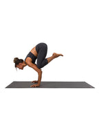 Dhara Capri Legging - Phantom - model in asana on PRO Yoga Mat - Gallery Image 8 | Manduka | Manduka NZ