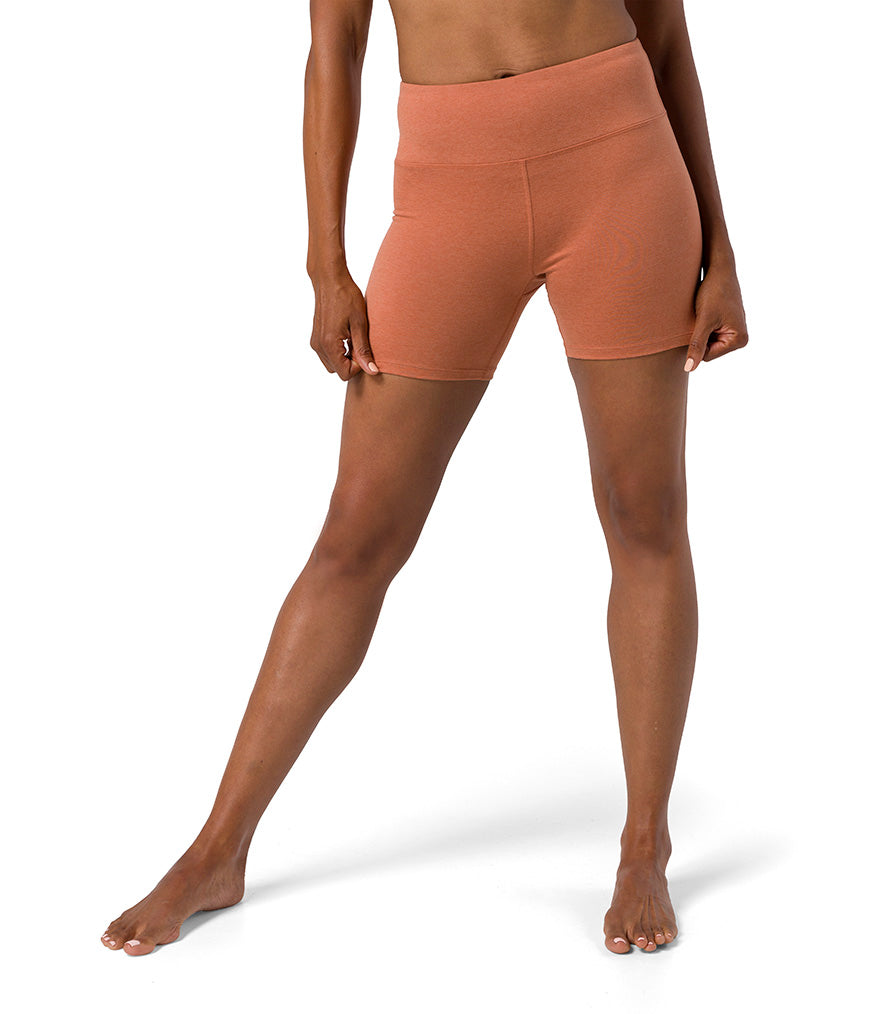 Dhara Short - Clay Heather - Front View - Gallery Image 3 | Manduka | Manduka NZ