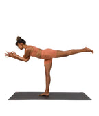 Dhara Short - Clay Heather - model in asana on PRO Yoga Mat - Gallery Image 5 | Manduka | Manduka NZ