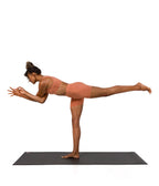 Dhara Short - Clay Heather - model in asana on PRO Yoga Mat - Gallery Image 6 | Manduka | Manduka NZ