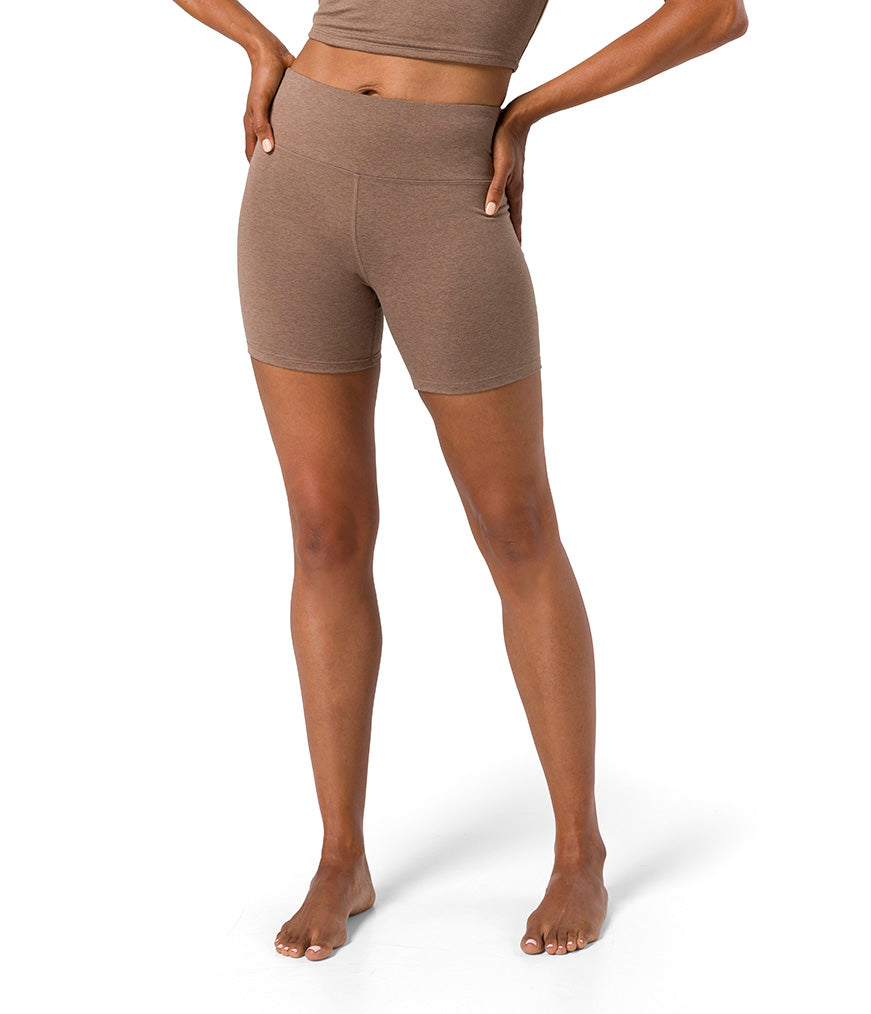 Dhara Short - Lions Mane Heather - Front View - Gallery Image 1 | Manduka | Manduka NZ