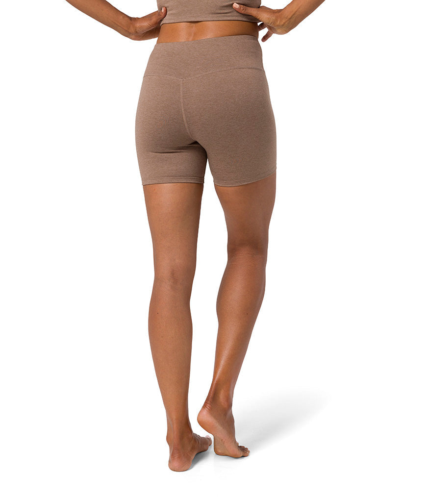Dhara Short - Lions Mane Heather - Rear View - Gallery Image 3 | Manduka | Manduka NZ
