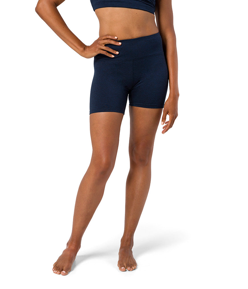 Dhara Short - Midnight Heather - Front View - Gallery Image 1 | Manduka | Manduka NZ