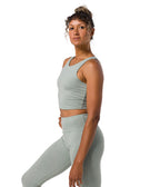 Dhara Tank - Avian Heather - Side View - Gallery Image 4 | Manduka | Manduka NZ