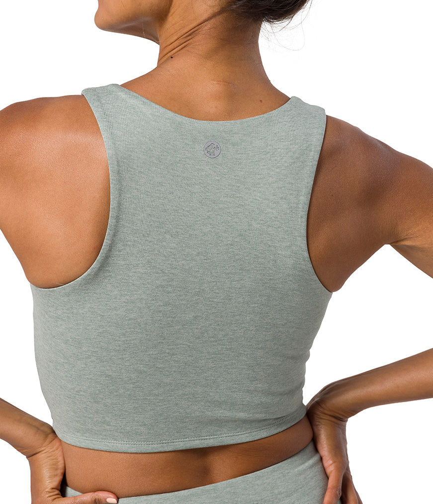 Dhara Tank - Avian Heather - Rear View - Gallery Image 6 | Manduka | Manduka NZ