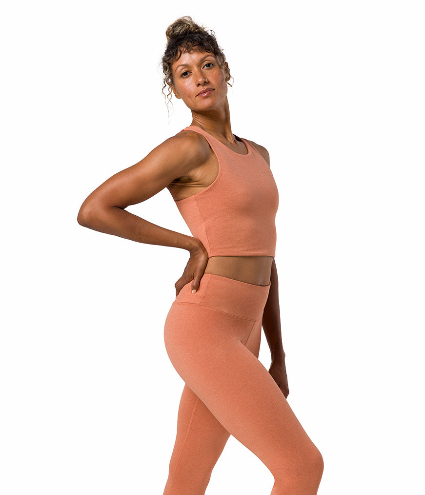 Dhara Tank - Clay Heather - Side View - Gallery Image 1 | Manduka | Manduka NZ