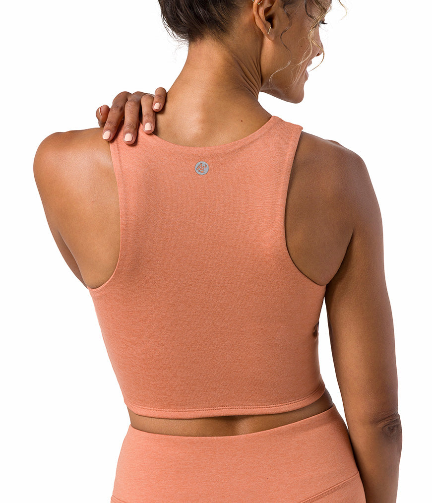Dhara Tank - Clay Heather - Rear View - Gallery Image 6 | Manduka | Manduka NZ