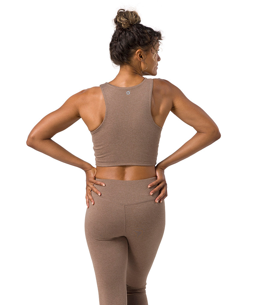 Dhara Tank - Lions Mane Heather - Rear View - Gallery Image 8 | Manduka | Manduka NZ