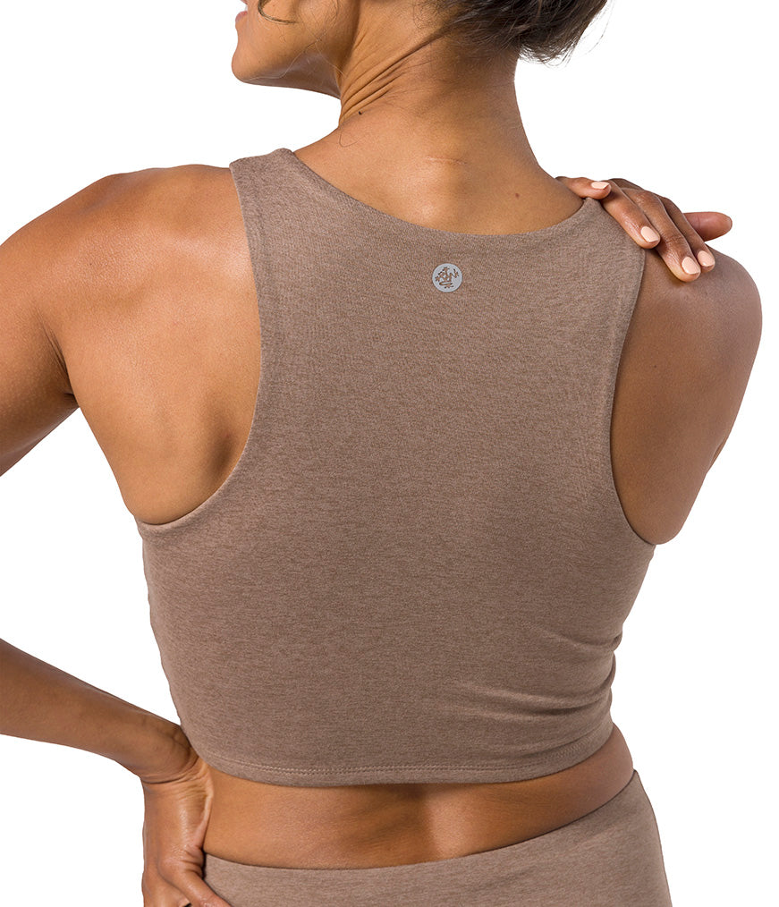 Dhara Tank - Lions Mane Heather - Rear View - Gallery Image 13 | Manduka | Manduka NZ