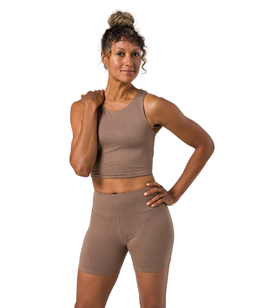 Dhara Tank - Lions Mane Heather - Front View - Gallery Image 10 | Manduka | Manduka NZ