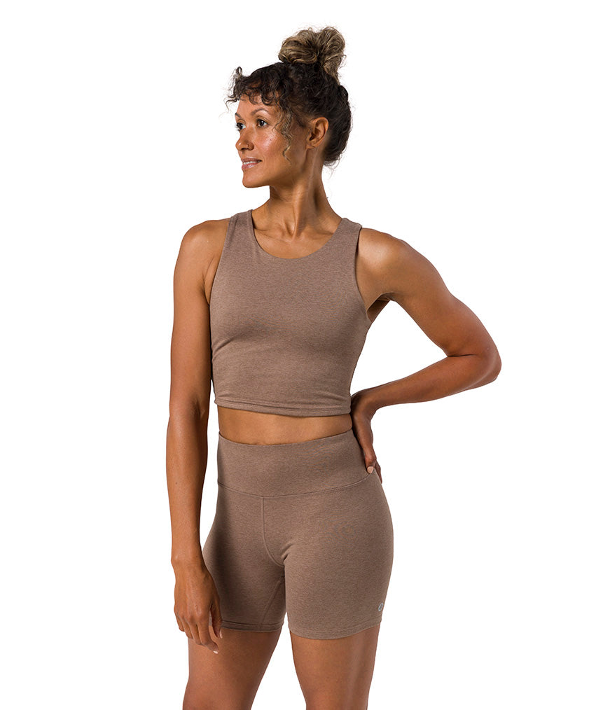 Dhara Tank - Lions Mane Heather - Front View - Gallery Image 7 | Manduka | Manduka NZ