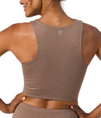 Dhara Tank - Lions Mane Heather - Rear View - Gallery Image 11 | Manduka | Manduka NZ