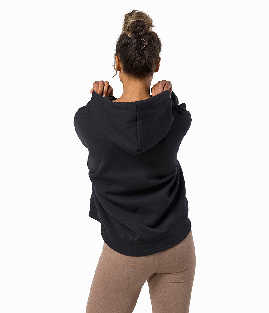 Half Moon Hoodie - Black - Rear View - Gallery Image 5 | Manduka | Manduka NZ