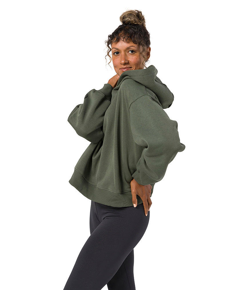 Half Moon Hoodie - Earth - Side View - Gallery Image 1 | Manduka | Manduka NZ