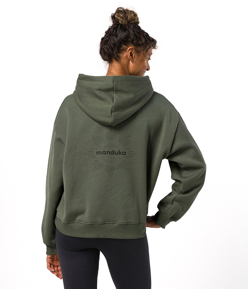 Half Moon Hoodie - Earth - Rear View - Gallery Image 4 | Manduka | Manduka NZ