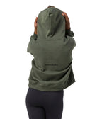 Half Moon Hoodie - Earth - Rear View - Hood Up - Gallery Image 5 | Manduka | Manduka NZ