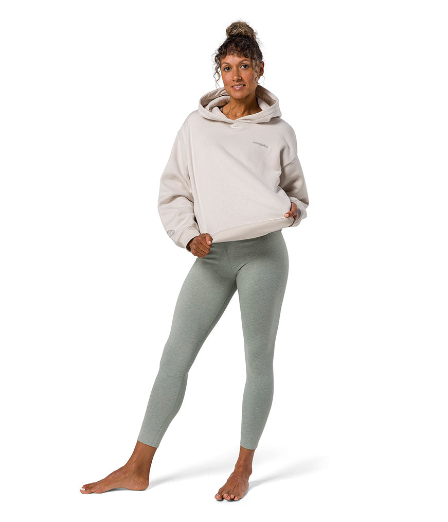 Half Moon Hoodie - Salt - Front View - Gallery Image 2 | Manduka | Manduka NZ