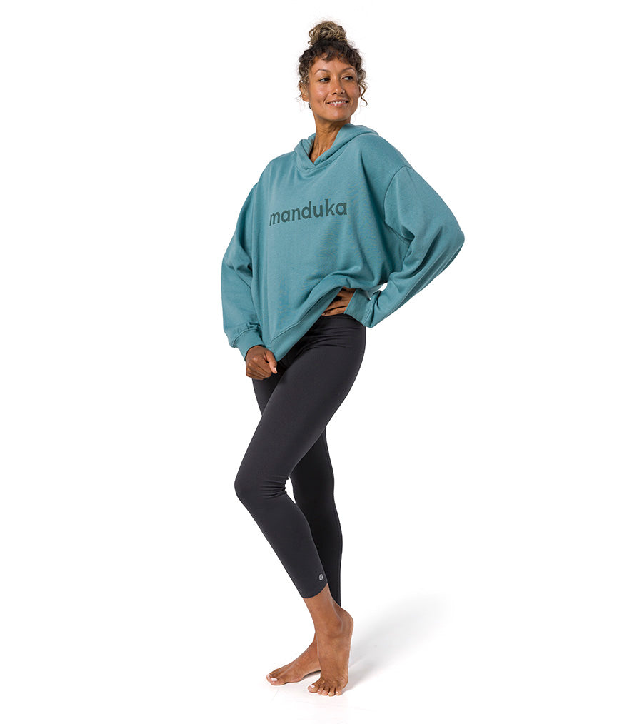 Yin Hoodie - Beetle - Side View - Gallery Image 1 | Manduka | Manduka NZ