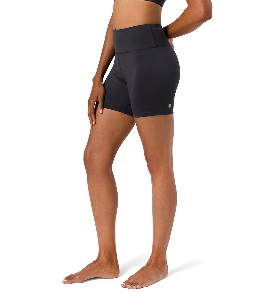 Dhara Short - Phantom - Side View - Gallery Image 3 | Manduka | Manduka NZ