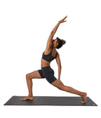 Dhara Short - Phantom - model in asana on PRO Yoga Mat - Gallery Image 10 | Manduka | Manduka NZ
