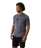 Vinyassa Tee Men - Jet Black Heather - Front View - Gallery Image 5 | Manduka | Manduka NZ