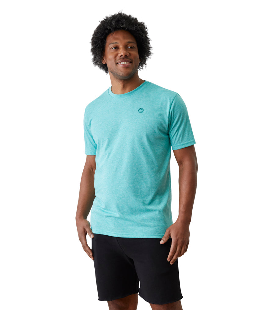 Vinyassa Tee Men - New Viridian - Front View - Gallery Image 1 | Manduka | Manduka NZ