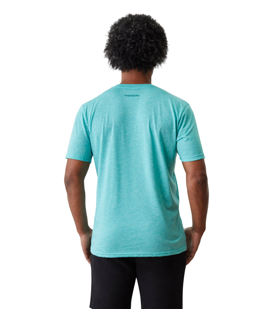 Vinyassa Tee Men - New Viridian - Rear View - Gallery Image 2 | Manduka | Manduka NZ