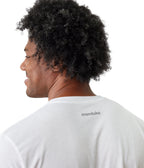 Vinyassa Tee Men - White - Shoulder View - Gallery Image 4 | Manduka | Manduka NZ