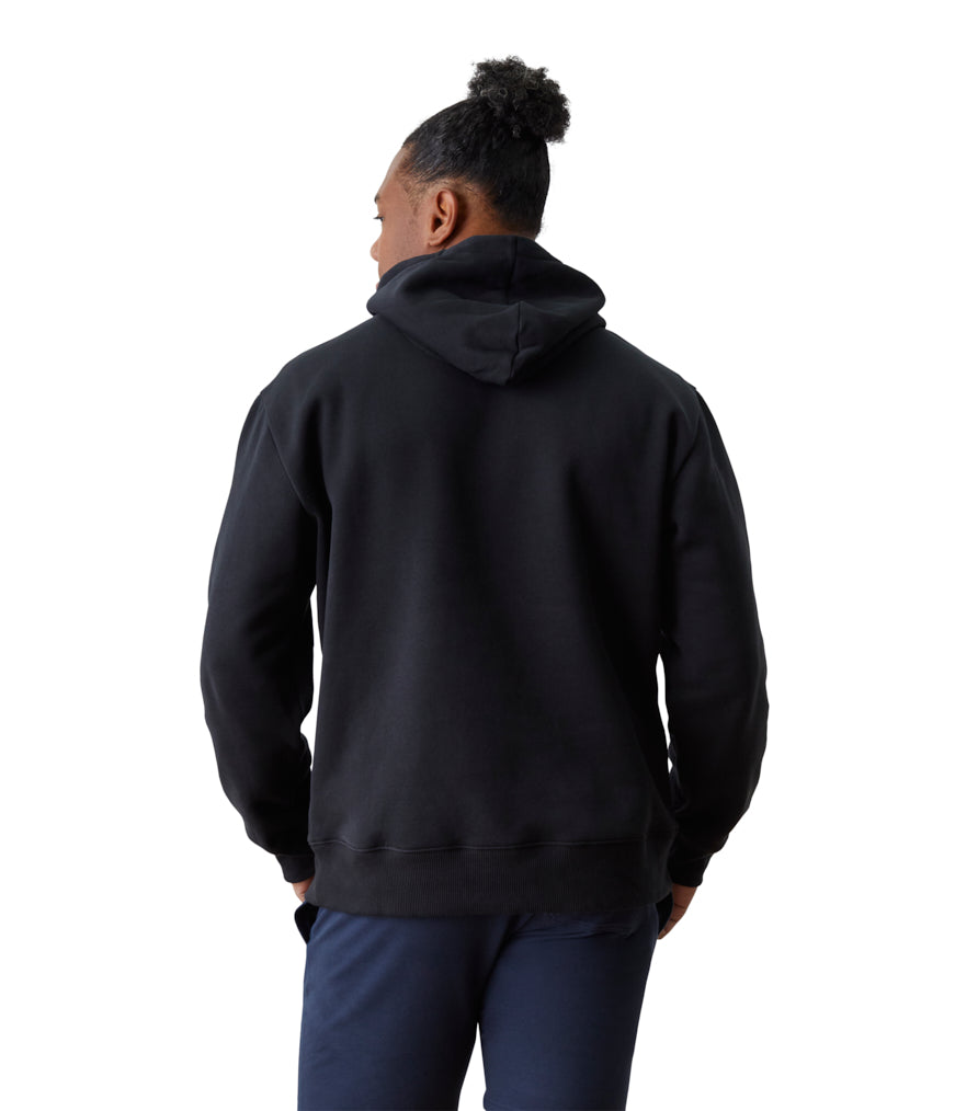 Mens Half Moon Hoodie - Black - Rear View - Gallery Image 2 | Manduka | Manduka NZ