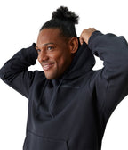 Mens Half Moon Hoodie - Black - Side View - Gallery Image 4 | Manduka | Manduka NZ