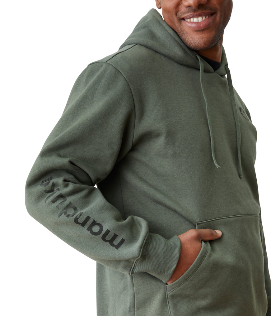 Mens Half Moon Hoodie - Earth - Side View - Gallery Image 3 | Manduka | Manduka NZ